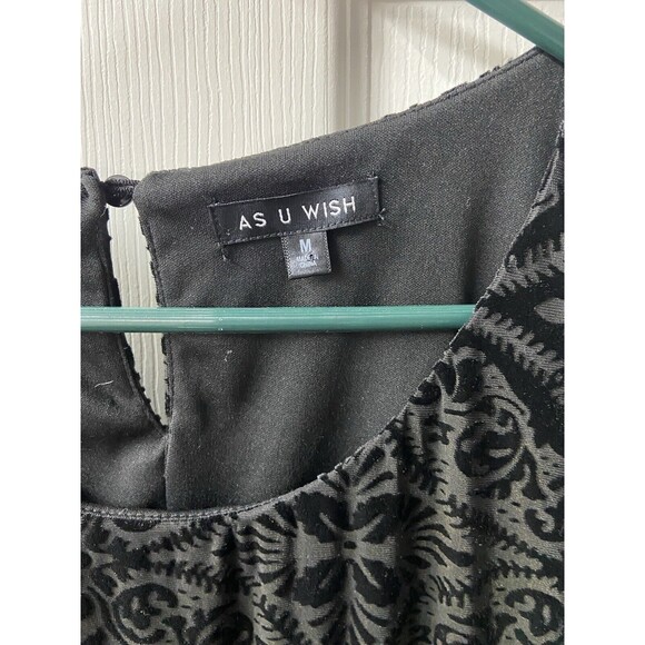 As you Wish Dress Women Medium Fairycore Bell Sleeve Damask Witchy Core Midi NWT - Picture 5 of 10